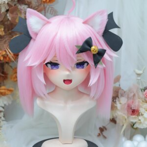 (NFD-14-6)Customize Full Head With Lock Crossdress Doll Female/Girl Japanese Anime Cartoon Character Kig Cosplay Kigurumi Mask