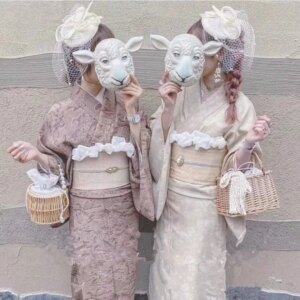 Japanese Formal Ladies Kimono Double Layer Traditional Style Lace Yukata for Women Cosplay Wear Photography Dress