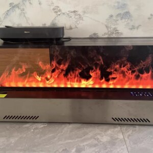 2024 Smart WiFi 3D Mist Fireplace with Alexa Control – Realistic LED Flame, Humidifier & Aromatherapy, Child/Pet Safe, EU Wareho