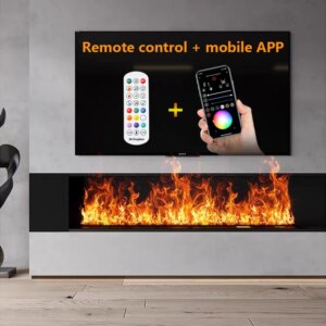 3D Vapor Electric Fireplace For Living Room Smart Simulated Flame Atomization App Control Fireplace TV Stand Fire Place