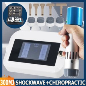 300MJ Shockwave Therapy Machine For ED Treatment Pain Relief 1800N Chiropractic Gun New 2 IN 1 Professional Shock Wave Massager
