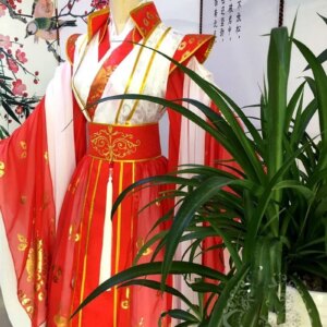 Women Custom Devil’s Path Ancestor Carnival Cosplay Costume Red Wedding Dress Hanfu Plus Size 5XL Chinese Traditional Hanfu Men