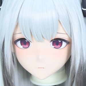Customize Character Female/Girl Resin Kig Full Head With Lock Anime Cosplay Japanese Anime Kigurumi Mask