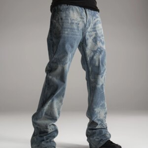 Make Old Loose micro-washed Blue Vibe Style Jeans For Men Fall 2023 For Women
