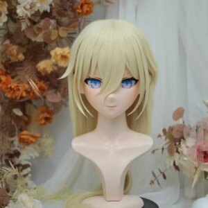 (NFD312-30)Customize Full Head With Lock Pretty Female/Girl Japanese Animego Character Kig Cosplay Kigurumi Mask Crossdress Doll