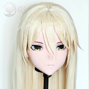 (AL57)Customize Character Crossdressing Female/Girl Resin Full/Half Head With Lock Anime Cosplay Japanese Animego Kigurumi Mask