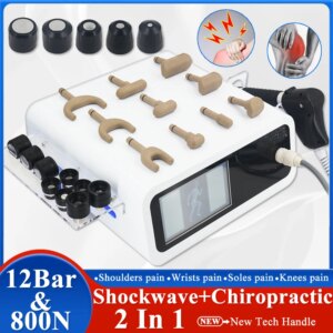 Professional Pneumatic Shockwave Machine 12 Bar For ED Therapy Pain Relief Chiropractic Massage Relaxation New 2 In 1 Massager