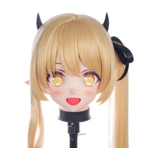 Handmade Full Headband Lock Female/Girl Resin Kig Mask Anime figures Cosplay Japanese Anime Role Play Kigurumi Doll Mask