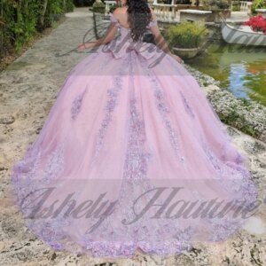 Customized Mexican Luxury Ball Gown Quinceanera Dresses Appliques Lace Bow Tulle Sweet 16 Dress Vestido De 15 Anos Prom Party