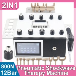 12Bar Shockwave Therapy Machine 20 Probes Pneumatic Shock Waves For Sports Injuries Pain Relief ED Treatment Relax Massager