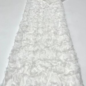 White New African Mesh Net Lace Fabric 2024 High Quality Embroidered French Nigerian Tulle Lace Fabric For Women Dress Party