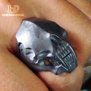 Armor skull ring, 925 sterling silver ring, faceless skull ring, faceless skull jewelry, gothic jewelry-handmade