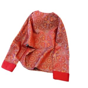 New Chinese style pan embroidery red overwear coat with all short women’s small outside
