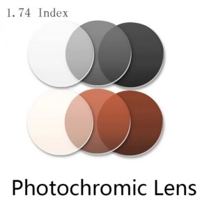 1.74 Index Photochromic Lens Anti Blue Light Chameleon Transition Glasses Lenses Progressive Multifocal Anti Reflection/Scratch