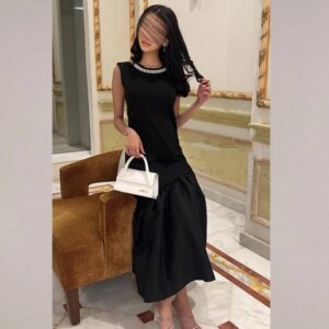 Customized Evening Ball Saudi Arabia Jersey Beading Wedding Party A-line O-Neck Bespoke Occasion Gown Midi es
