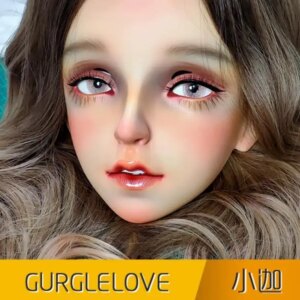 (JIA)Female Sweet Girl Resin Half Head Kigurumi BJD Eyes Crossdress Cosplay Japanese Anime Role Lolita Mask With Eyes And Wig