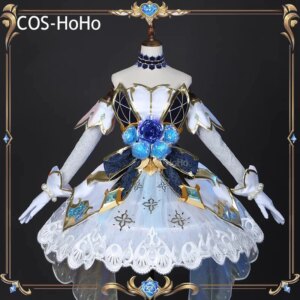 COS-HoHo Game LOL Gwen Crystal Rose Battle Suit Gorgeous Dress Uniform Cosplay Costume Halloween Party Role Play Outfit Women