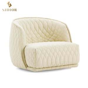 Luxury Nordic Modern Fabric Velvet Leisure Chair Lazy Relaxing Accent Sofa  Living Room Furniture Luxury Stool