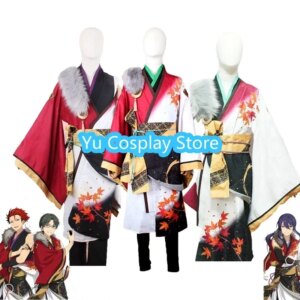 Yu-Cosplay Game Ensemble Stars Akatsuki Hasumi Keito Kiryu Kuro Kanzaki Souma Cosplay Costume Halloween Carnival Uniforms Custom