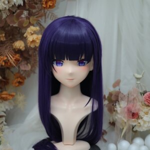 Customize Character Female/Girl Resin Kig Full Head With Lock Anime Cosplay Japanese Anime Kigurumi Mask