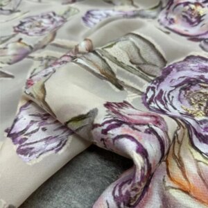 Light luxury Summer silk blended jacquard fabric new Chinese-style top and outerwear