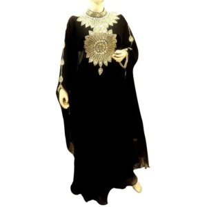 Luxury Bedded Work Moroccan Dubai Kaftan Wedding Bridesmaid Stitched Dress