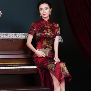 High Quality Improved Cheongsam Qipao 2024 New Spring Young Girl Dress Daily Wearable