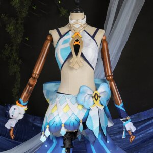Genshin Impact New Cos Mualani Cosplay Cute Blue Ocean Fishtail with doll Swimwear Anime female Costume H