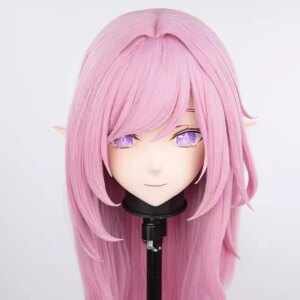 Handmade Customize Japanese Anime Character Female/Girl Resin Kig Mask Full Head With Lock Anime Cosplay Kigurumi Mask