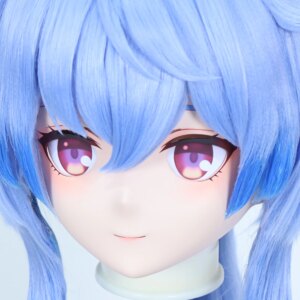 Customize Character Female/Girl Resin Kig Full Head With Lock Anime Cosplay Japanese Anime Kigurumi Mask