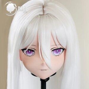 Customize Character Female/Girl Resin Kig Full Head With Lock Anime Cosplay Japanese Anime Kigurumi Mask