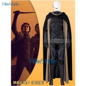The Hero Aka Dune 2 Cosplay Costume Paul Atreides Jumpsuit With Vest Bodysuit Cape Mask Halloween Outfit