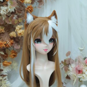 Customize Character Female/Girl Resin Kig Full Head With Lock Anime Cosplay Japanese Anime Kigurumi Mask