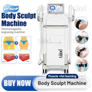 TAIXL Sculpt Machine 15Tesla 6500w EMS RF Fat Slimming Burning Muscle Stimulation Body Sculpting 15 Electromagnetic Therapy