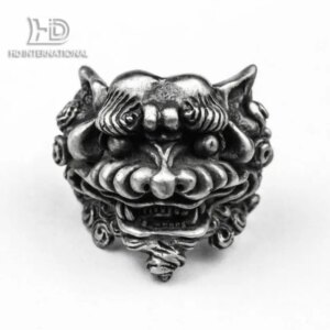 925 silver Tang Lion Ring Chinese Dragon Ring Buddhist Jewelry Holy Beast Ring 925 silver brass handmade custom jewelry
