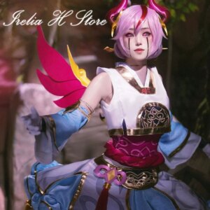 Irelia H Store Orianna Reveck T1 one Champion skin LOL Oriana Cosplay Costume women Game Halloween dress female back key
