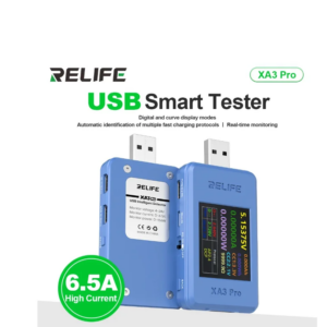RELIFE XA3 Pro USB Smart Tester Supports Fast Charging 6.5A High Current Tester Used for Mobile Phone Repair