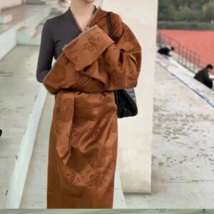 Winter Versatile New Fleece-lined Tibetan Robe Ethnic Women’s
