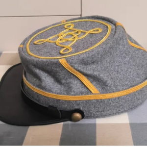 Civil War Officer Hat Kepi Hat Leather Wind Band Style