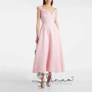 customized Elegant Party dresses Woman A-Line 3D Flowers Evening Prom Dresses for Special Occasions Long Formal Gowns For Dubai