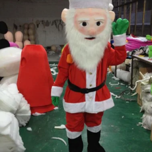 New Adult Hot Sale Foam Cute Doll Santa Claus Cartoon Mascot Costume Plush Christmas Fancy Dress Halloween Mascot Costume