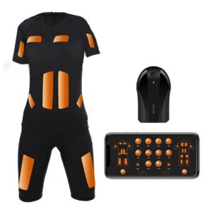 Hot Sale Portable Ems Muscle Stimulator Kit Wireless Training Suit Fitness Machine Gym/Home