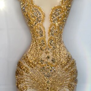Luxury Gold Diamond Short Prom Dresses Black Girls Birthday Party Dresses African Mini Cocktail Dresses Homecoming Customized