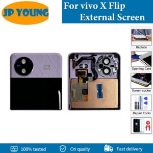 AMOLED 3 inches External Screen For vivo X Flip Small LCD V2256A Touch Screen Digitizer Assembly Repair Parts Replacement