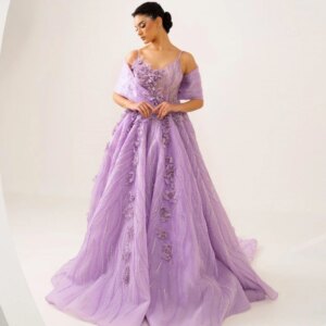 Customized Organza Applique Draped Party Ball Gown Spaghetti Strap Bespoke Occasion Long Dresses