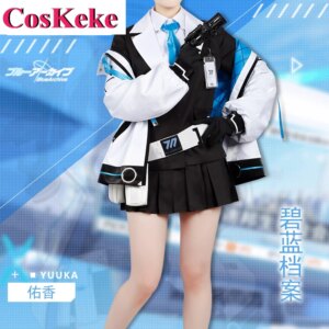 CosKeKe [Customized] Yuuka Cosplay Costume Game Blue Archive Lovely Sweet Daily Wear Uniform Unisex Party Role Play Clothing