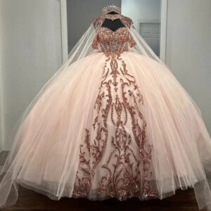 AAQ71 Customized Mexican Sweet 16 Girl Birthday Party Dress pornos de 15 años Bow Ball Gown Quinceanera Dress With Cape Prom
