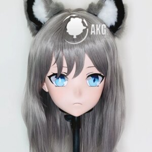 (AL108)Customize Character Crossdressing Female/Girl Resin Full/Half Head With Lock Anime Cosplay Japanese Animego Kigurumi Mask