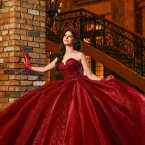 Customized Shiny Red Off Shoulder Quinceanera Dress Lace sequin gemstone applique crystal Tull vestidos de 15 Quinceanera