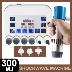 300MJ Portable Shockwave Therapy Machine Body Back Pain Relief Body Massager Physiotherapy Shock Waves Equipment Tennis Elbow